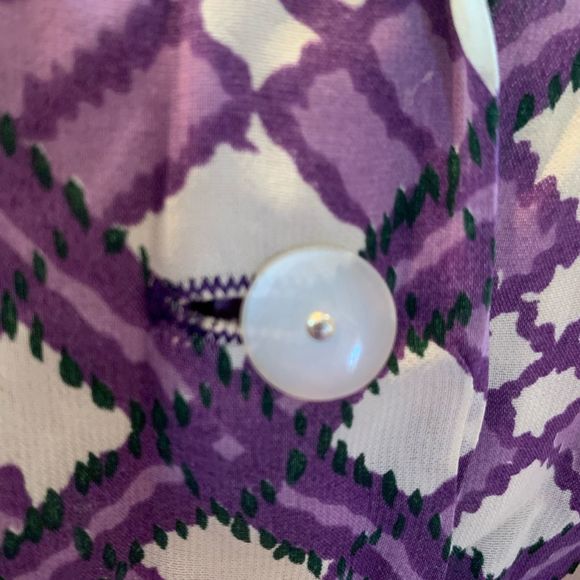 Vintage 1950s Purple Print Shirt Dress - Picture 6 of 8